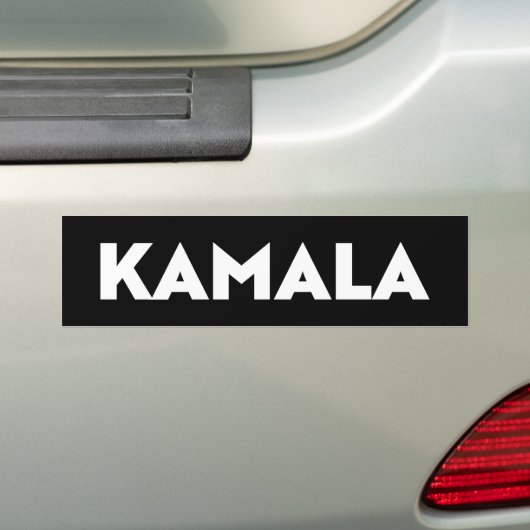 Kamala zwart-wit moderne vetgedrukte typografie bumpersticker (Op auto)