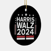 KamalaHarris TimWaltz 2024 Keramisch Ornament (Rechts)