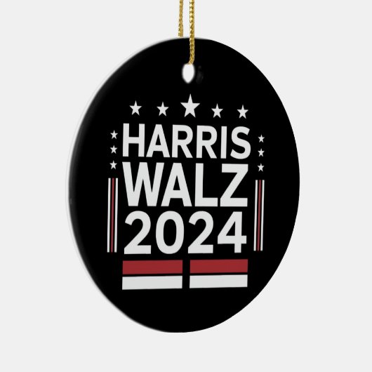 KamalaHarris TimWaltz 2024 Keramisch Ornament (Rechts)