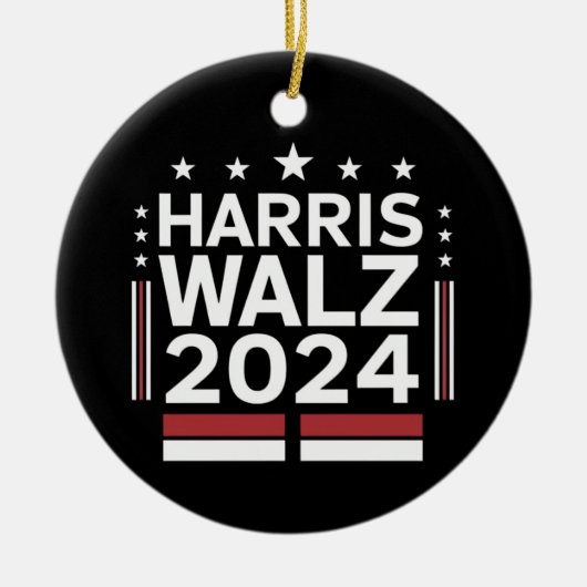 KamalaHarris TimWaltz 2024 Keramisch Ornament (Voorkant)