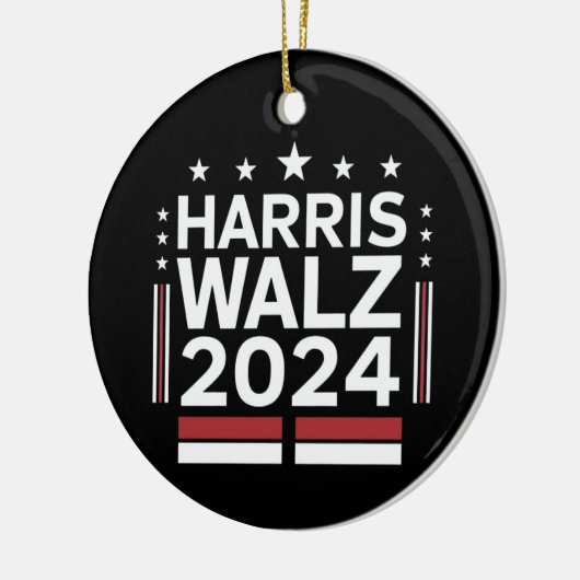 KamalaHarris TimWaltz 2024 Keramisch Ornament (Links)