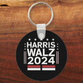 KamalaHarris TimWaltz 2024 Sleutelhanger (Voorkant)