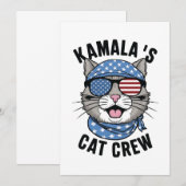Kamala's Cat Crew Verkiezing Cat Lady Gift Bedankkaart (Voorkant / Achterkant)