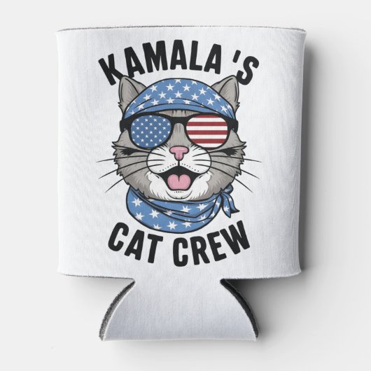 Kamala's Kat Crew Verkiezing Kat Dame Cadeau Blikjeskoeler (Voorkant)
