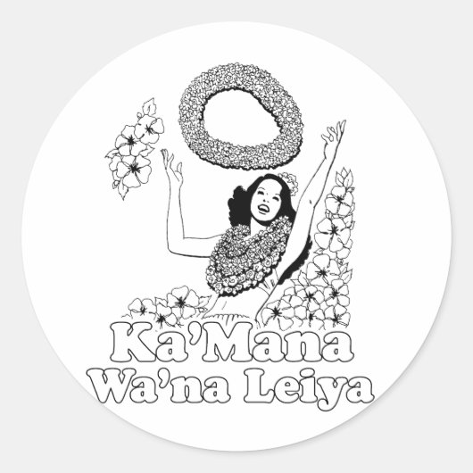 Ka'mana Wana Lei Ya Ronde Sticker (Voorkant)
