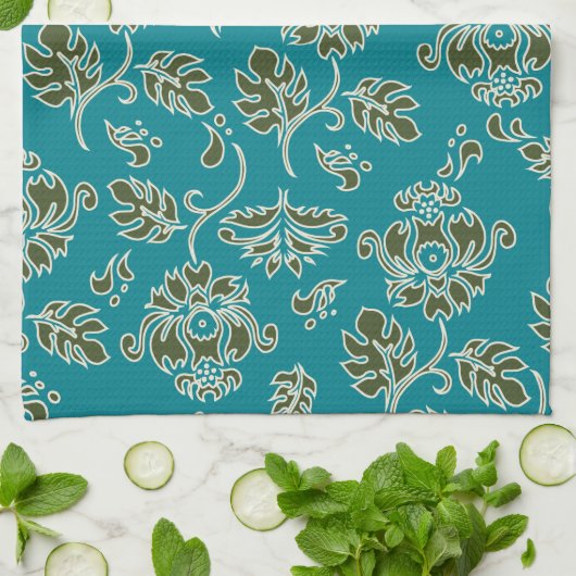 Kamaole Hawaii Tropical Floral Kitchen Towel Theedoek (Gevouwen)