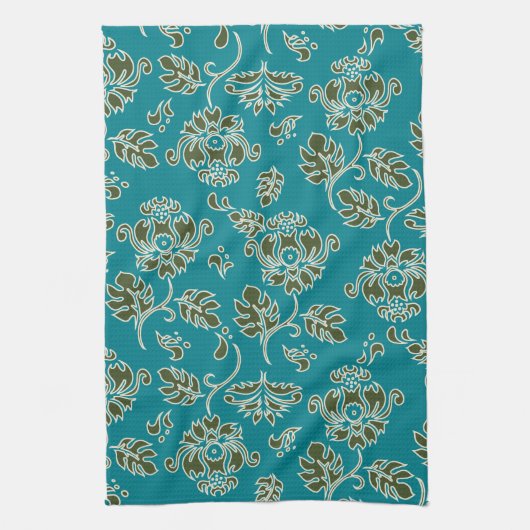 Kamaole Hawaii Tropical Floral Kitchen Towel Theedoek (Verticaal)