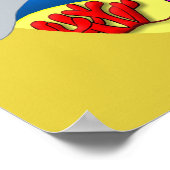 Kamaria het Poster Golden Mermaid en Dolphin (Hoek)