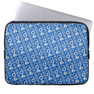 Kamawanu Edo-stijl grafisch patroon Laptop Sleeve