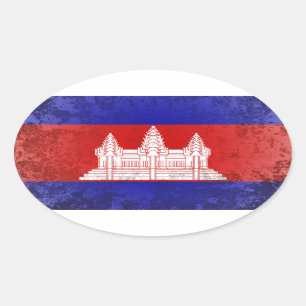 Kambodja Ovale Sticker