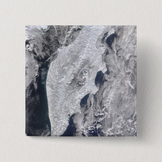 Kamchatka Peninsula, Oost-Rusland 2 Vierkante Button 5,1 Cm (Voorkant)