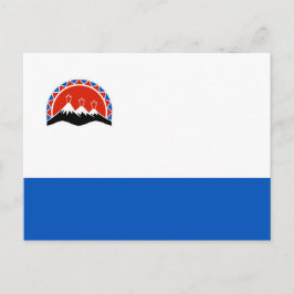 kamchatka vlag rusland - republiek regio briefkaart