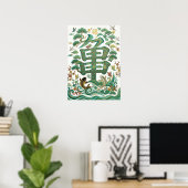 Kame: Longevity & Wisdom Art260050006 Poster (Thuiskantoor)