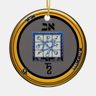 kamea saturn talisman keramisch ornament