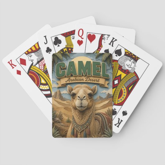 Kameel Arabische Woestijn POPCUT Pokerkaarten (Achterkant)