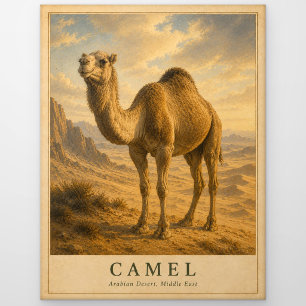 Kameel Arabische Woestijn VINTAGE Briefkaart