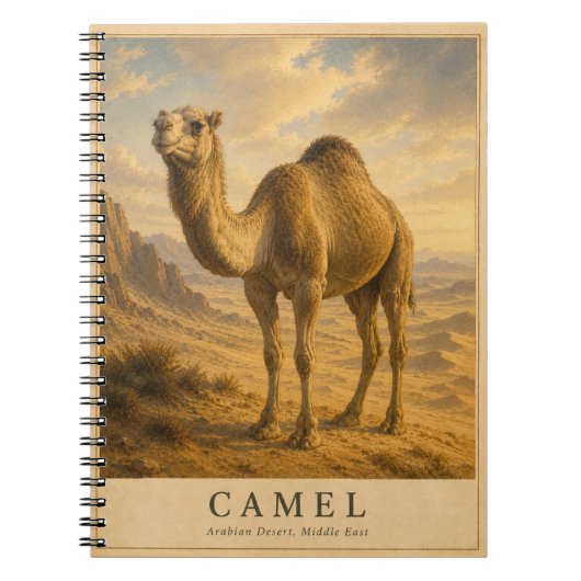 Kameel Arabische Woestijn VINTAGE Notitieboek (Voorkant)