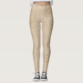 Kameel Bruin Mandala Patroon Ontwerp Leggings (Voorkant)