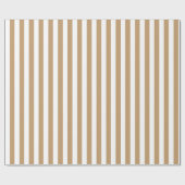 Kameel Bruin/Wit Streep Cadeaupapier (Vlak)