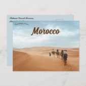 Kameel Caravan in de Sahara woestijn Marrakech Mar Briefkaart (Voorkant / Achterkant)