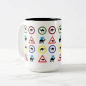 Kameel Dromedaris Koffiemok Tweekleurige Koffiemok (Voorkant links)