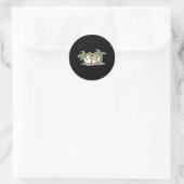 kameel- en palmbomen ronde sticker (Tas)