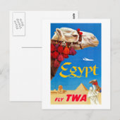  kameel en Pyramiden Briefkaart (Voorkant / Achterkant)