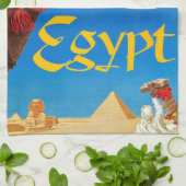 kameel en Pyramiden Theedoek (Gevouwen)