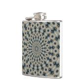 Kameel en Teal Kaleidoscoop Heupfles (Links)