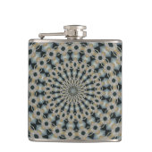 Kameel en Teal Kaleidoscoop Heupfles (Voorkant)