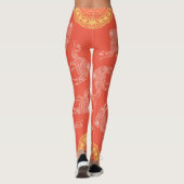 Kameel Frame: Vintage Woestijnkaart Leggings (Achterkant)