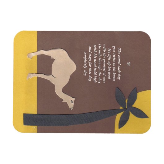 Kameel gedicht magneet (Horizontaal)