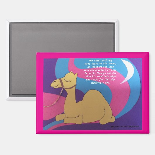 Kameel gedicht magneet (Voorkant / Achterkant)