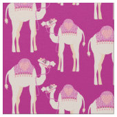 Kameel grafisch dier hart bult roze stof (Close Up)