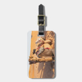 Kameel in de Omaan woestijn Bagagelabel (Voorkant verticaal)