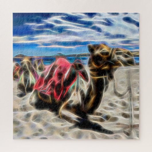 Kameel in een Abstracte puzzel (Verticaal)
