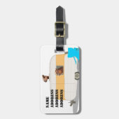 Kameel Karavaan Bagage Label (Voorkant verticaal)