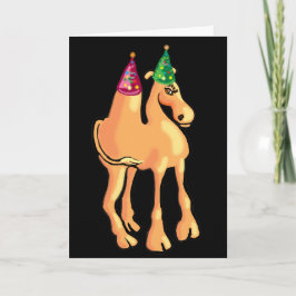 Kameel kerstkaart of uitnodiging