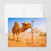 Kameel knijpen door het oog van een naald feestdagenkaart (Voorkant / Achterkant)