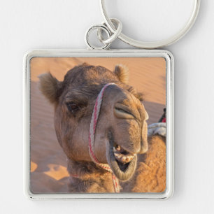 Kameel met een grappige gezichtsuitdrukking - Oman Sleutelhanger