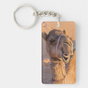 Kameel met een grappige gezichtsuitdrukking - Oman Sleutelhanger