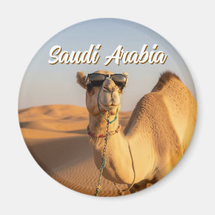 Kameel met zonnebril Saudi Arabia Travel Magneet