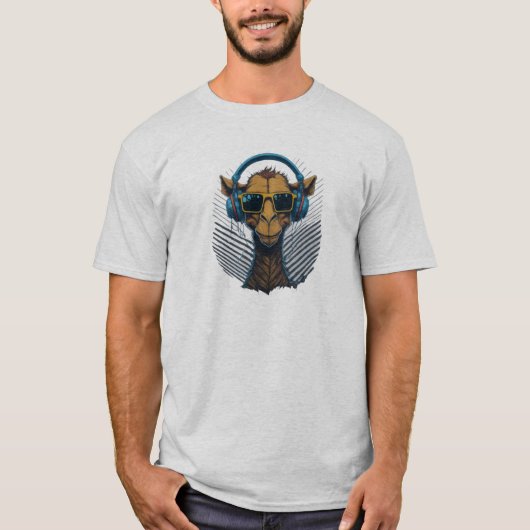 Kameel met zonnebril T-shirt (Voorkant)