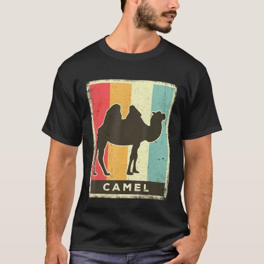 kameel retro Poster dier T-shirt (Voorkant)