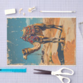 kameel retro woestijn decoupage tissuepapier (Craft)