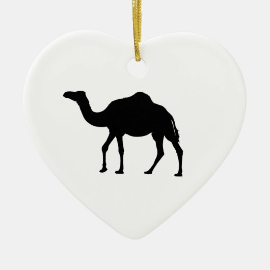 kameel Silhouet Keramisch Ornament (Voorkant)