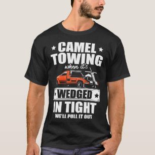 Kameel slepen als het vast zit trekken we t-shirt