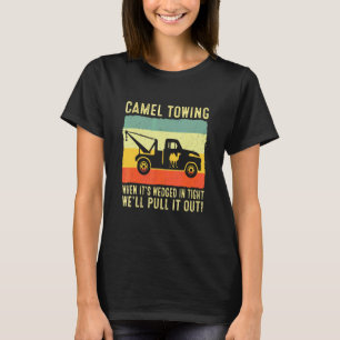 Kameel slepen Retro Volwassene Halloween Humor S T-shirt