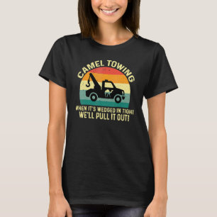 Kameel slepen Retro Volwassene Halloween Humor Spr T-shirt