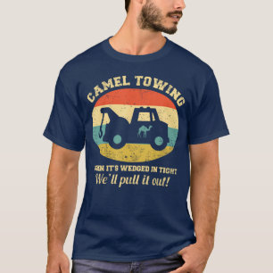 Kameel slepen Retro Volwassenen Humor Grappig Hall T-shirt